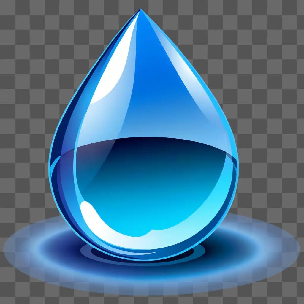 water drop with a blue background