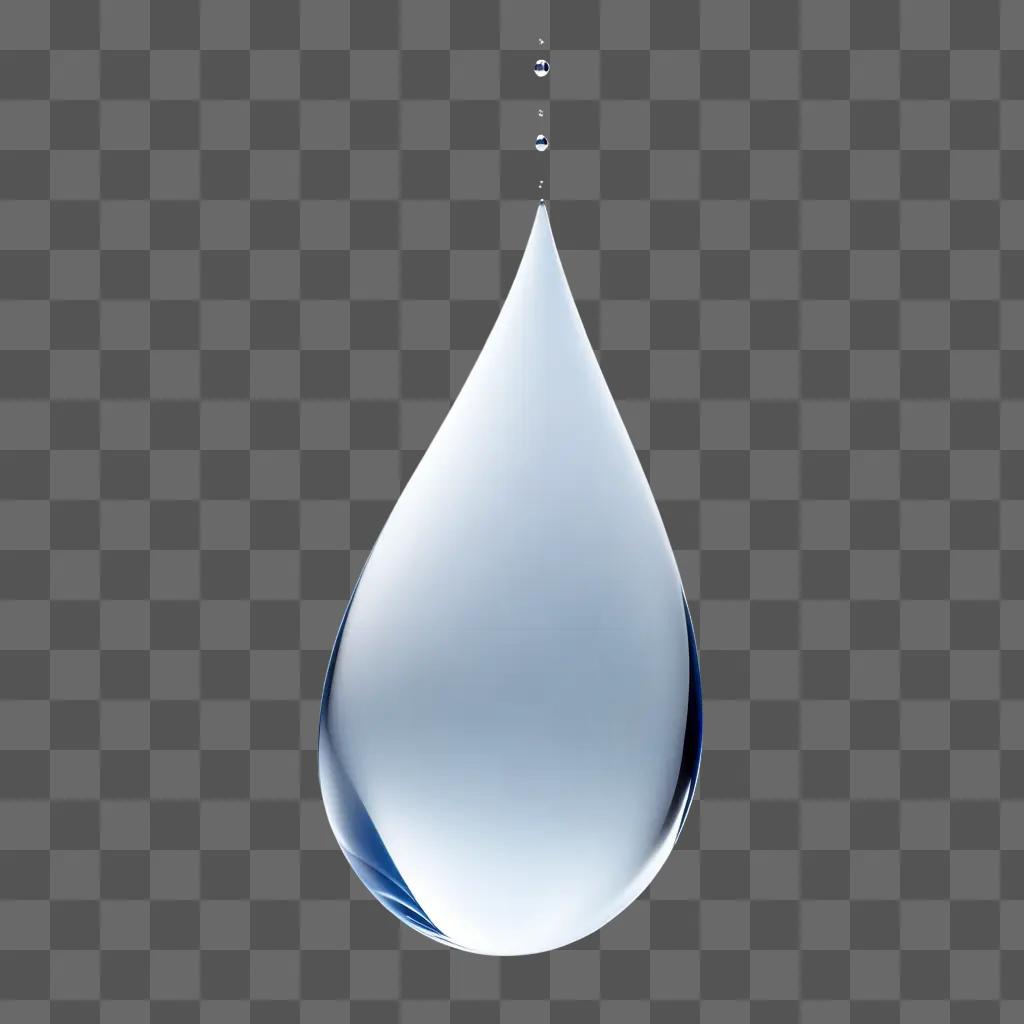 water drop with a light and dark reflection