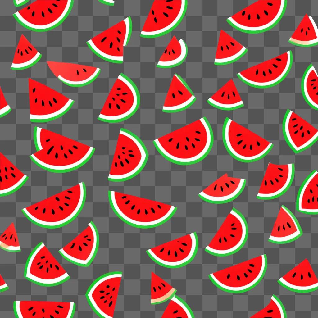 watermelon clipart A watermelon pattern on a light colored background