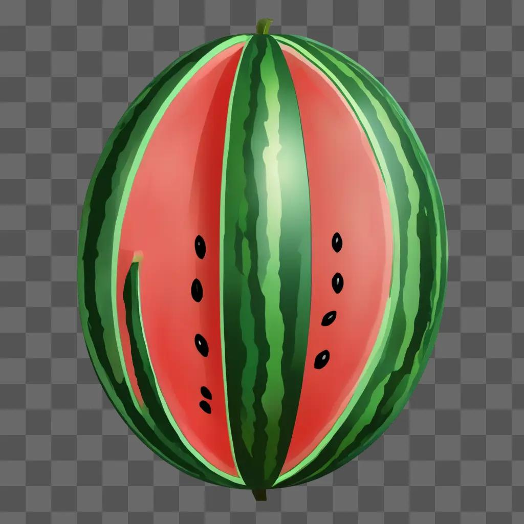 watermelon clipart Watermelon slice with dots on it