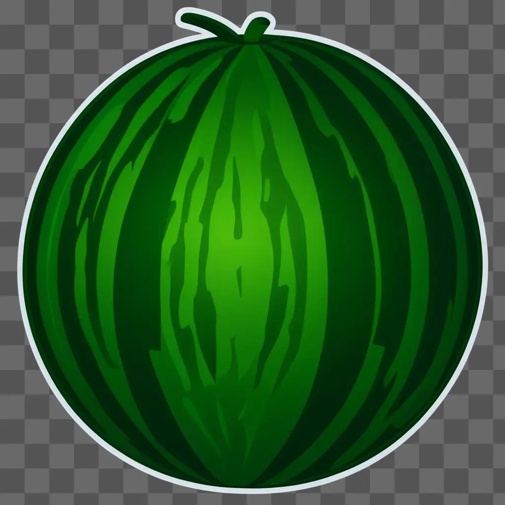 watermelon in a green background with a green glow