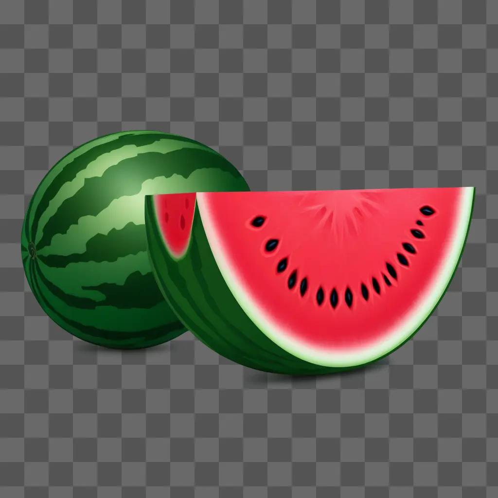 watermelon with a slice cut out of it