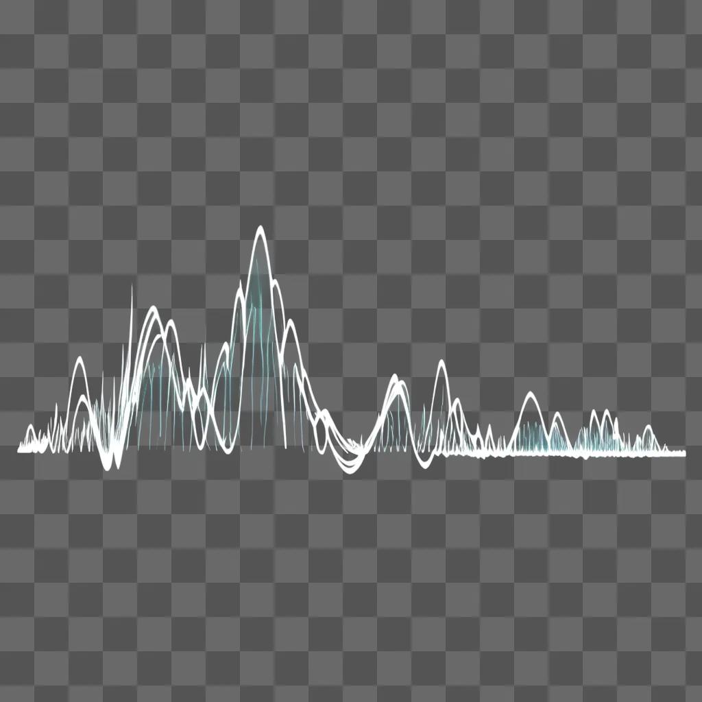 wave of sound on a blue background