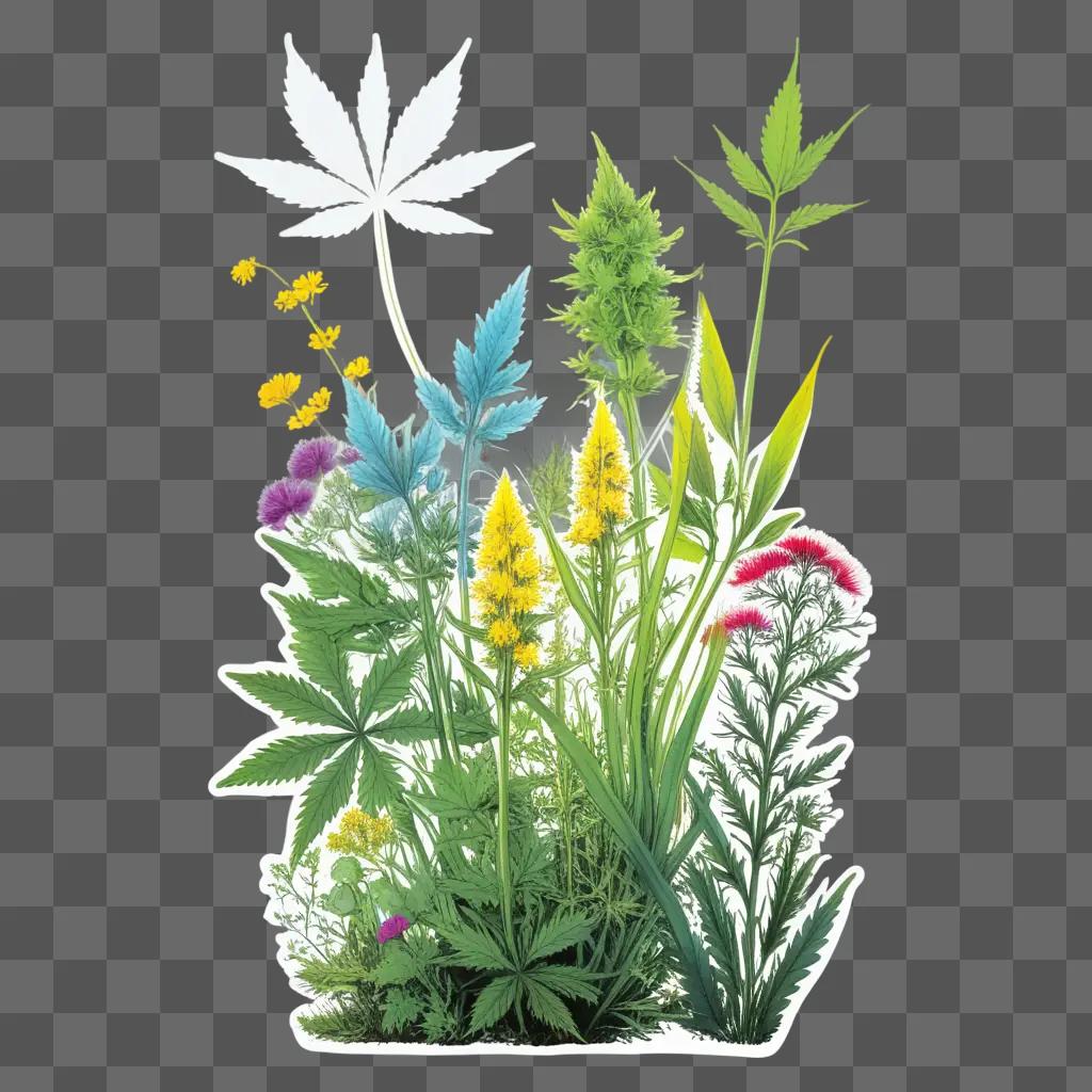 weed with a transparent background