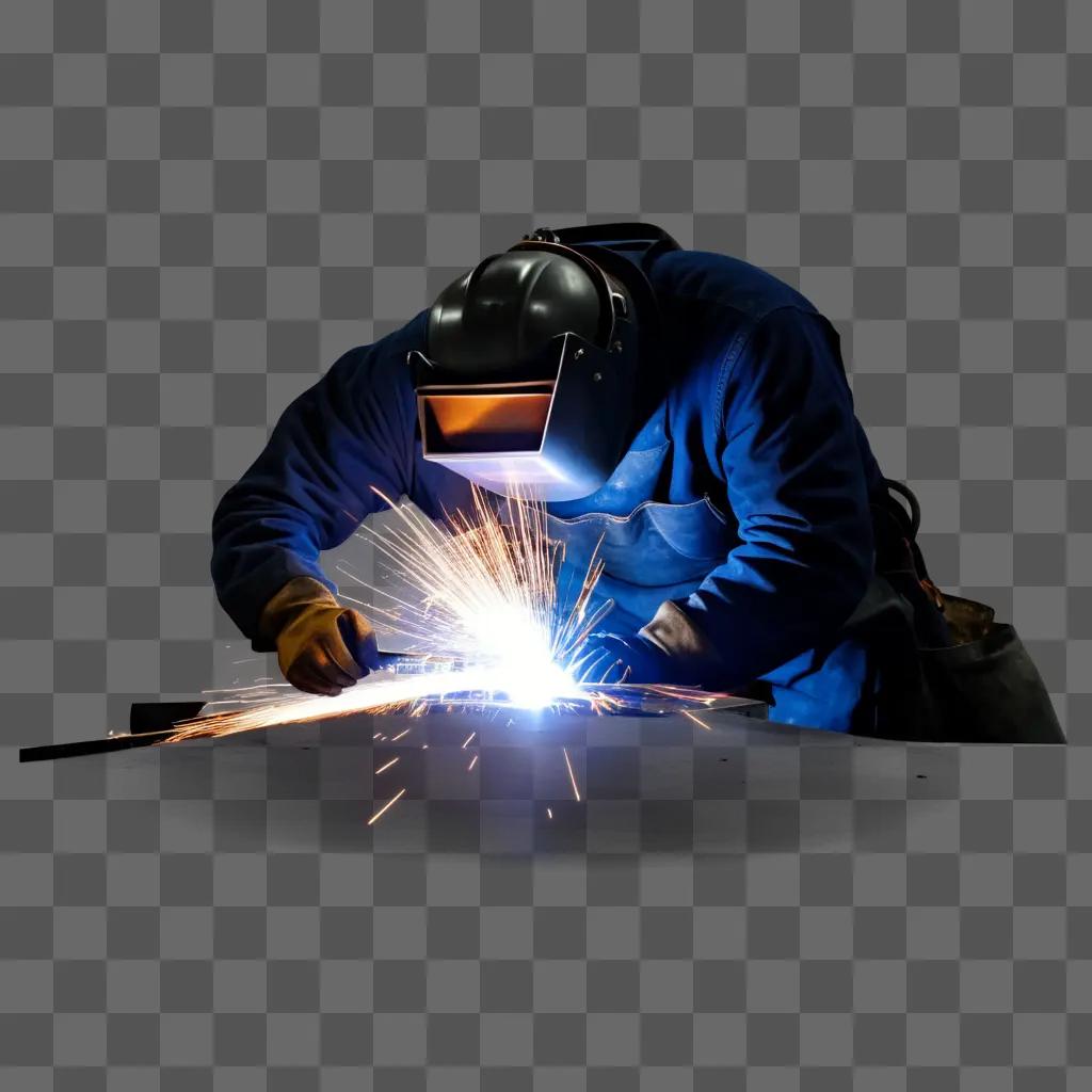 welder is working on a metal object