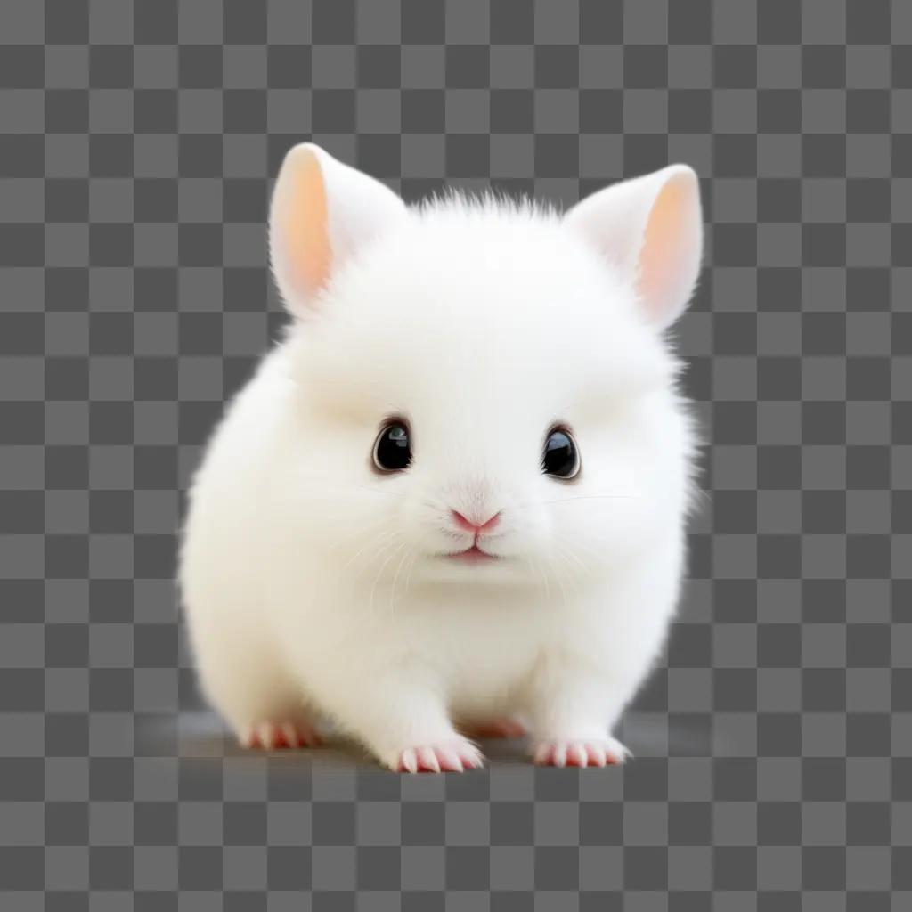 white, transparent and cute little mouse