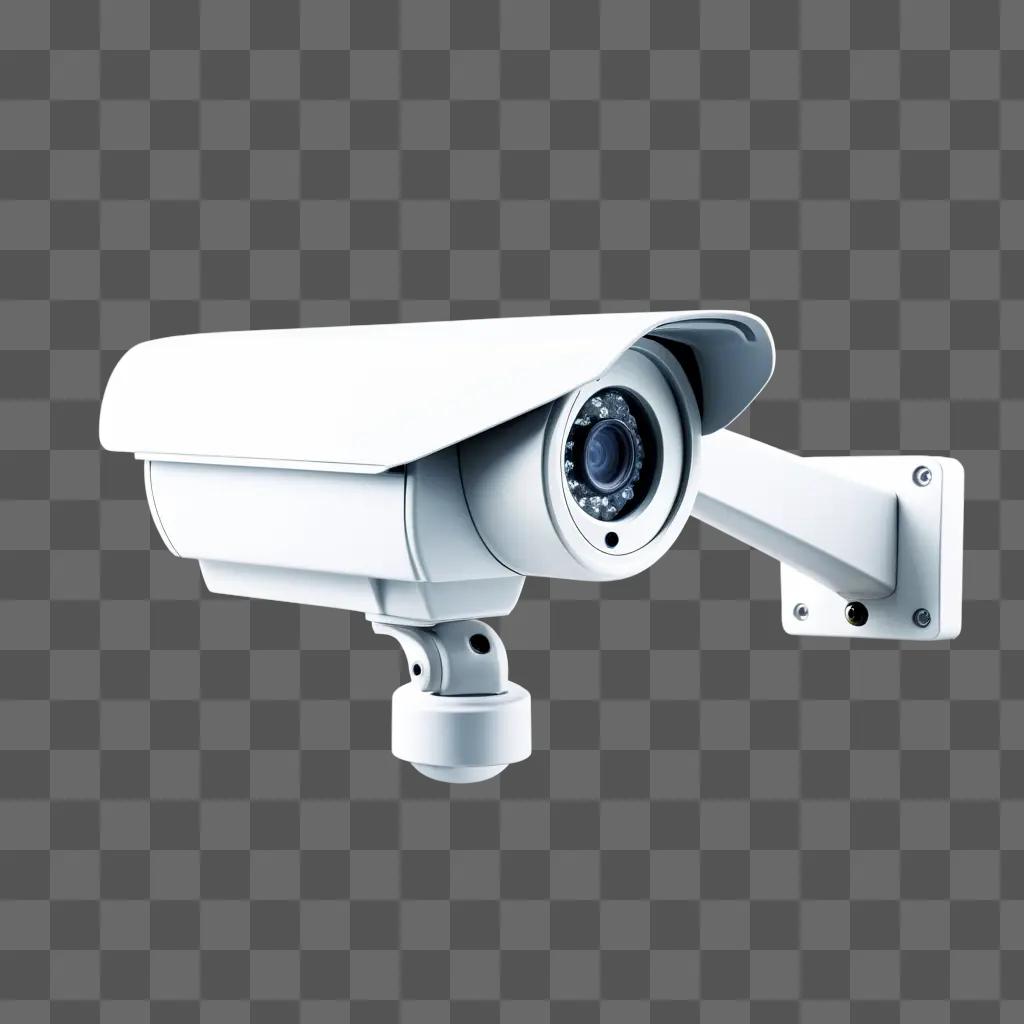 white CCTV camera mounted on a wall