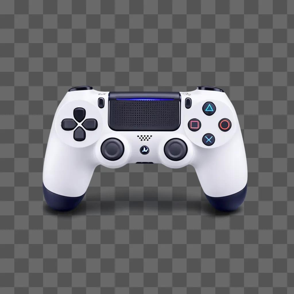 white PS4 controller on a gray surface