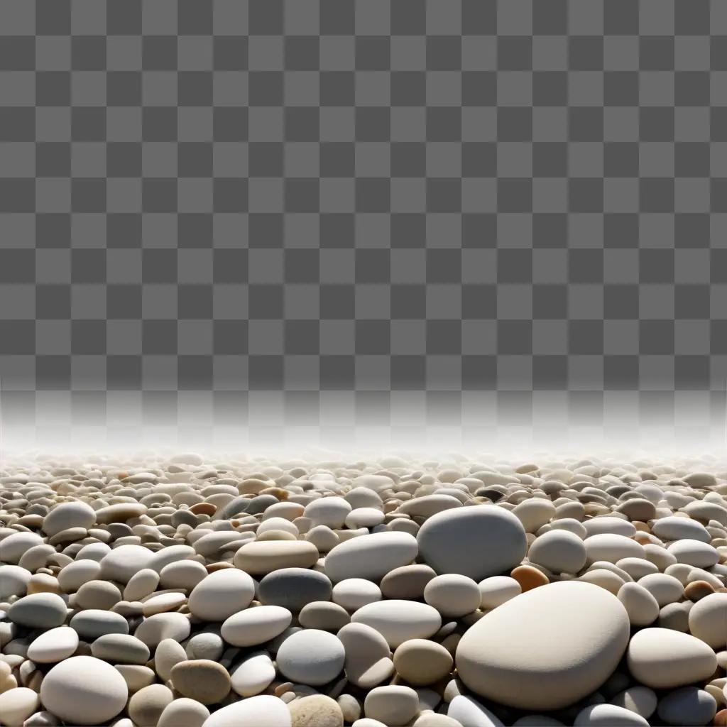 white and grey landscape with pebbles on it