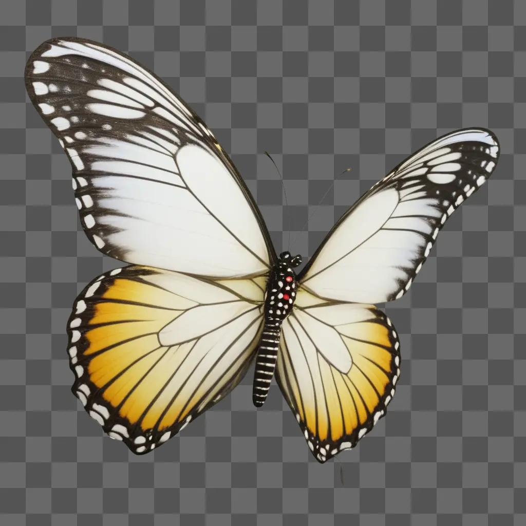 white and yellow butterfly with a black eye