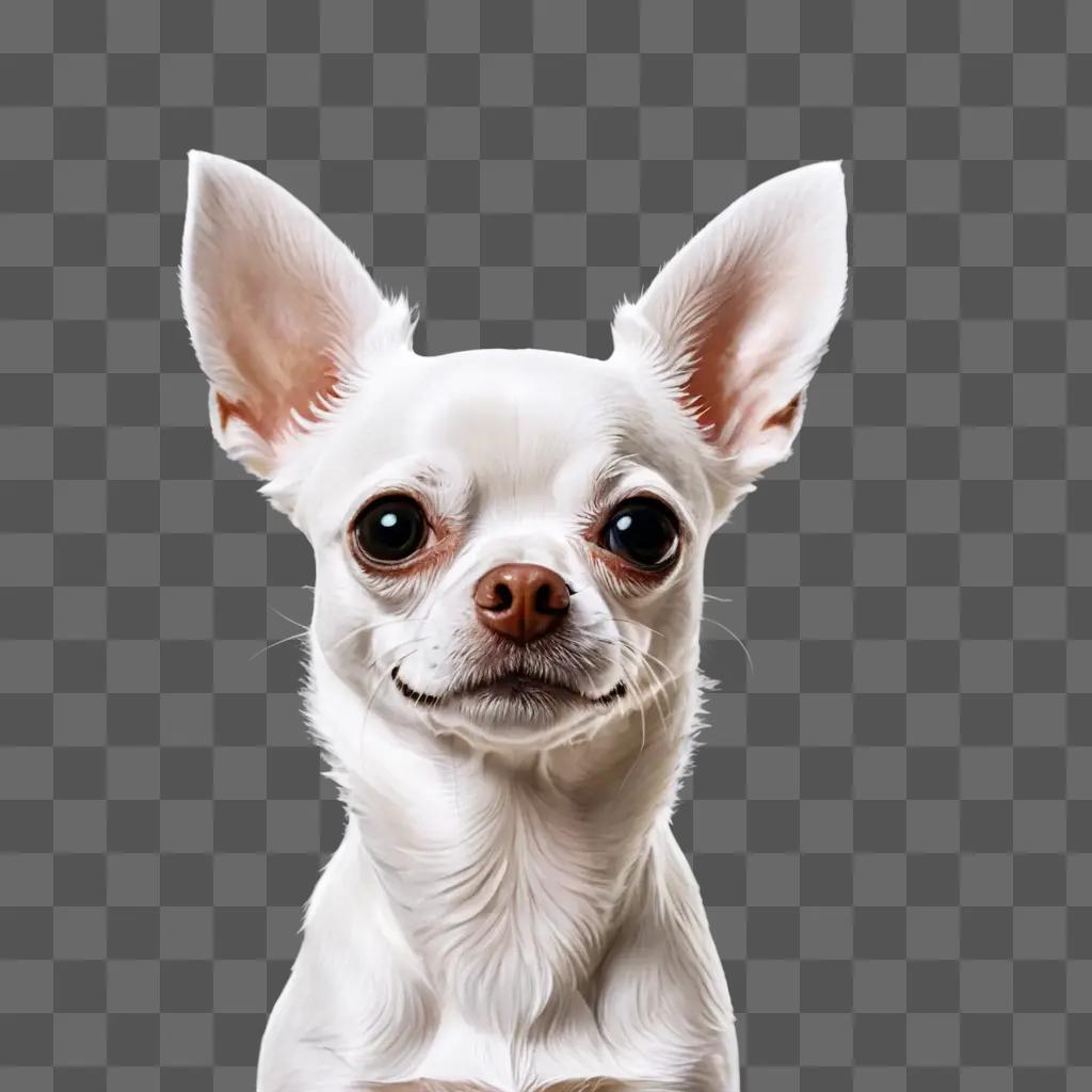 white apple head chihuahua A white dog with big eyes and a smile