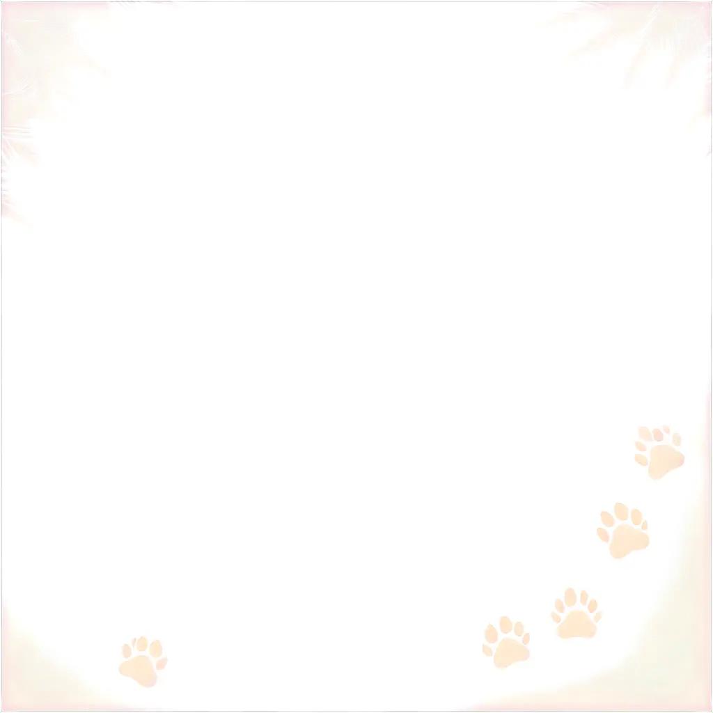 white background with dog paw prints