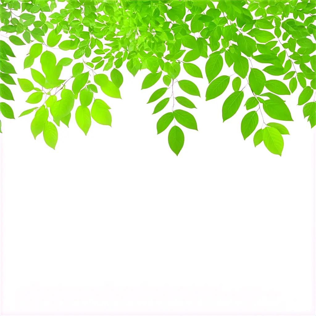 white background with green leafy texture