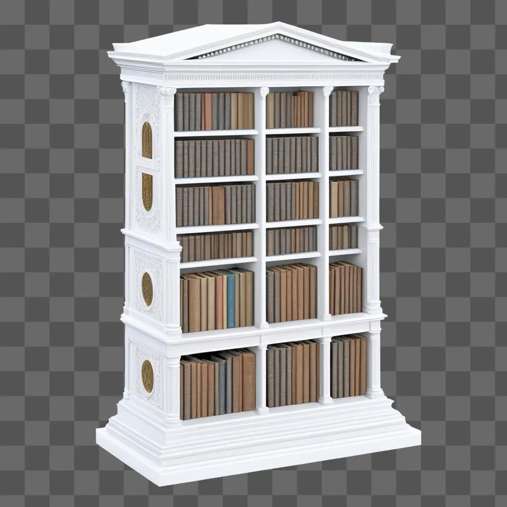 white bookcase filled with books, representing knowledge