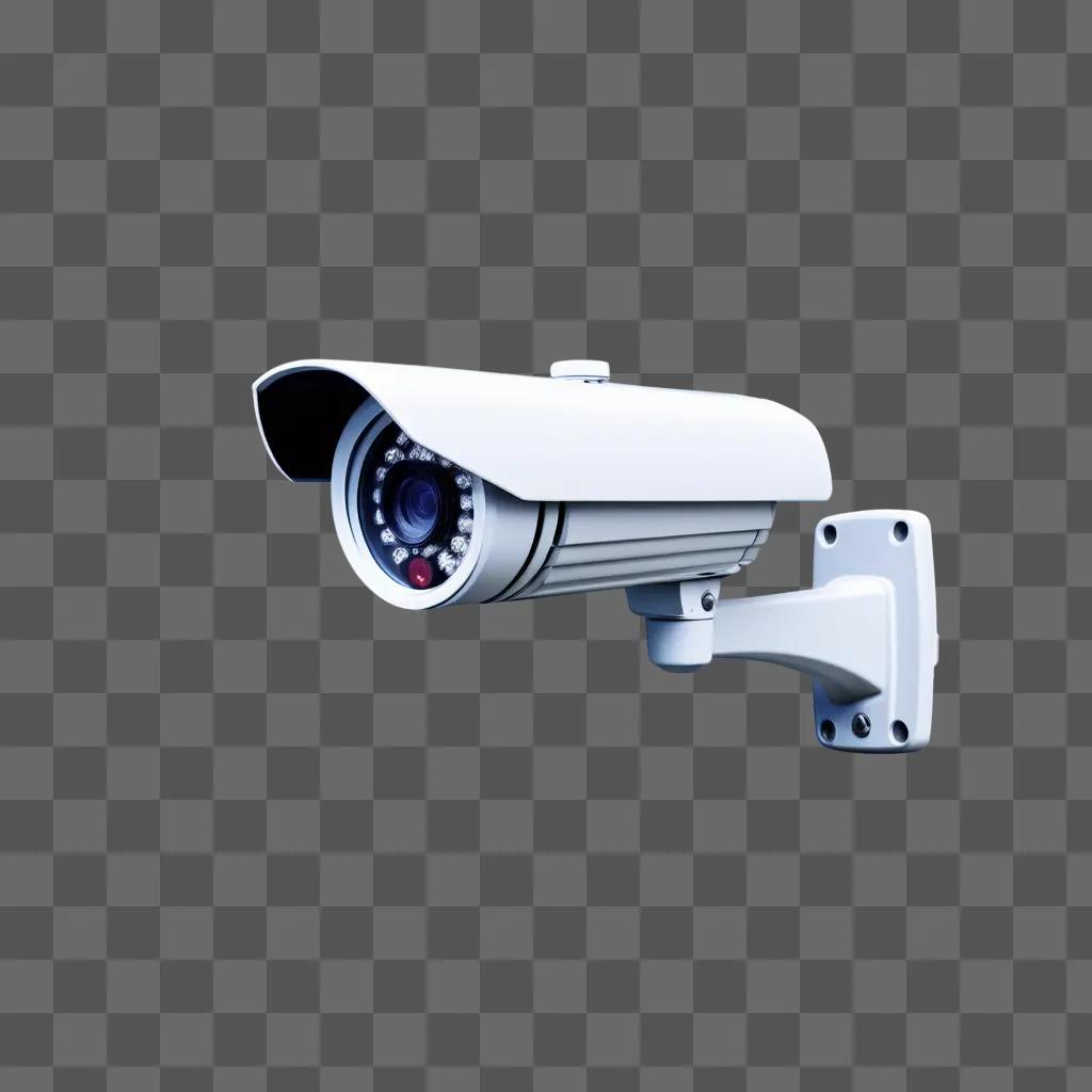 white cctv camera mounted on a wall