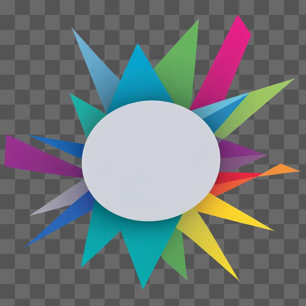 white circle with a blurred background