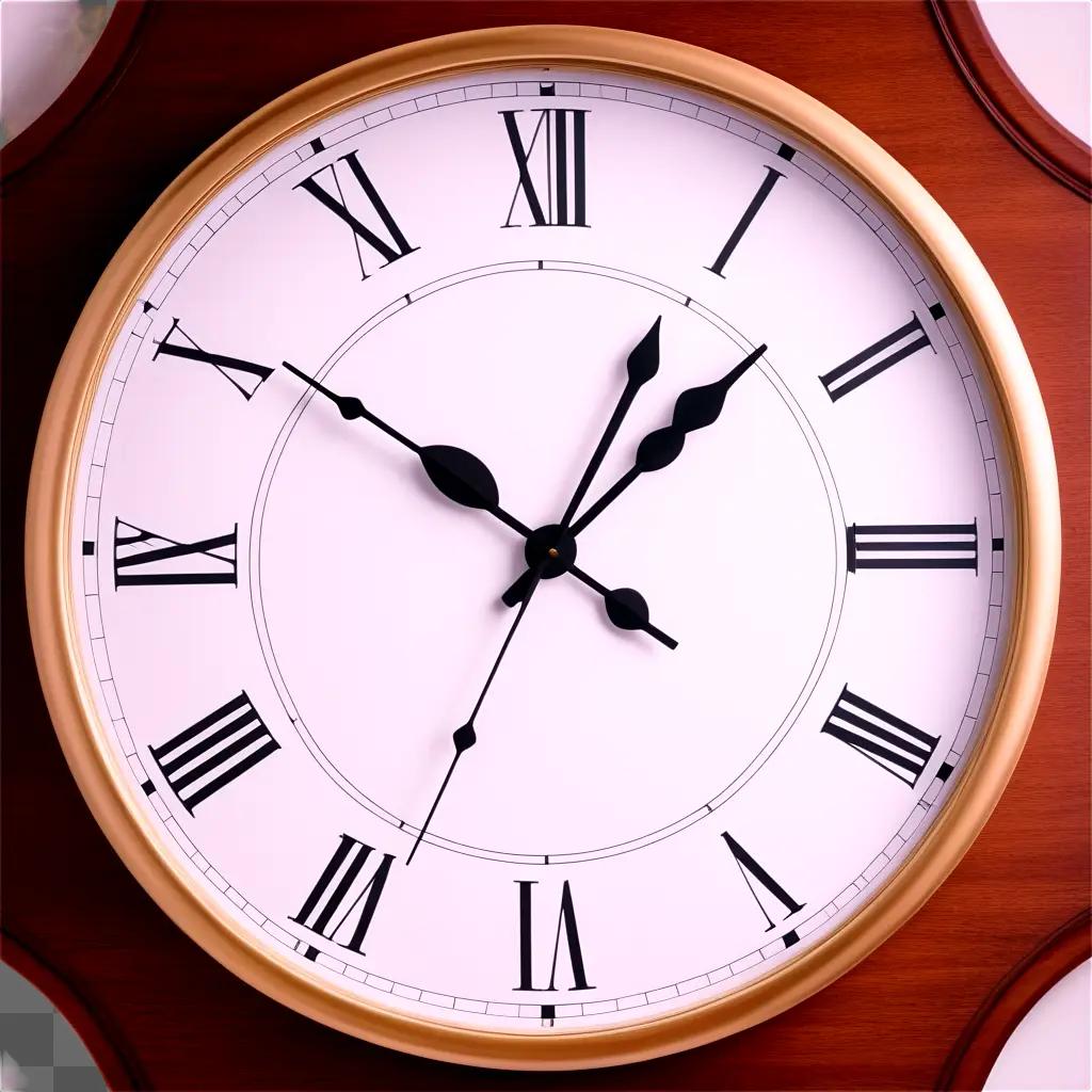 white clock face with roman numerals