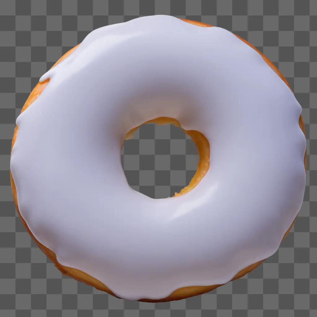 white donut with a sugary glaze