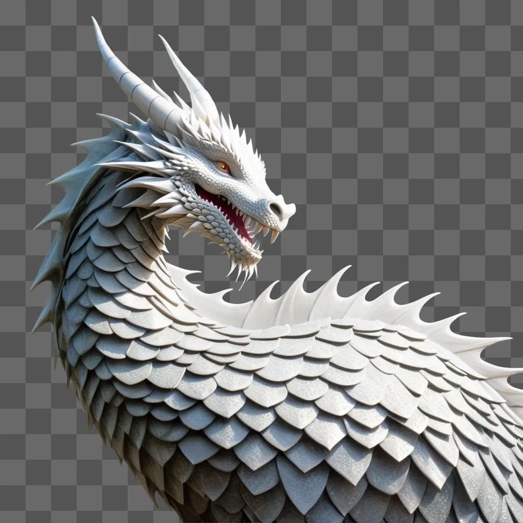 white dragon with scales on its body