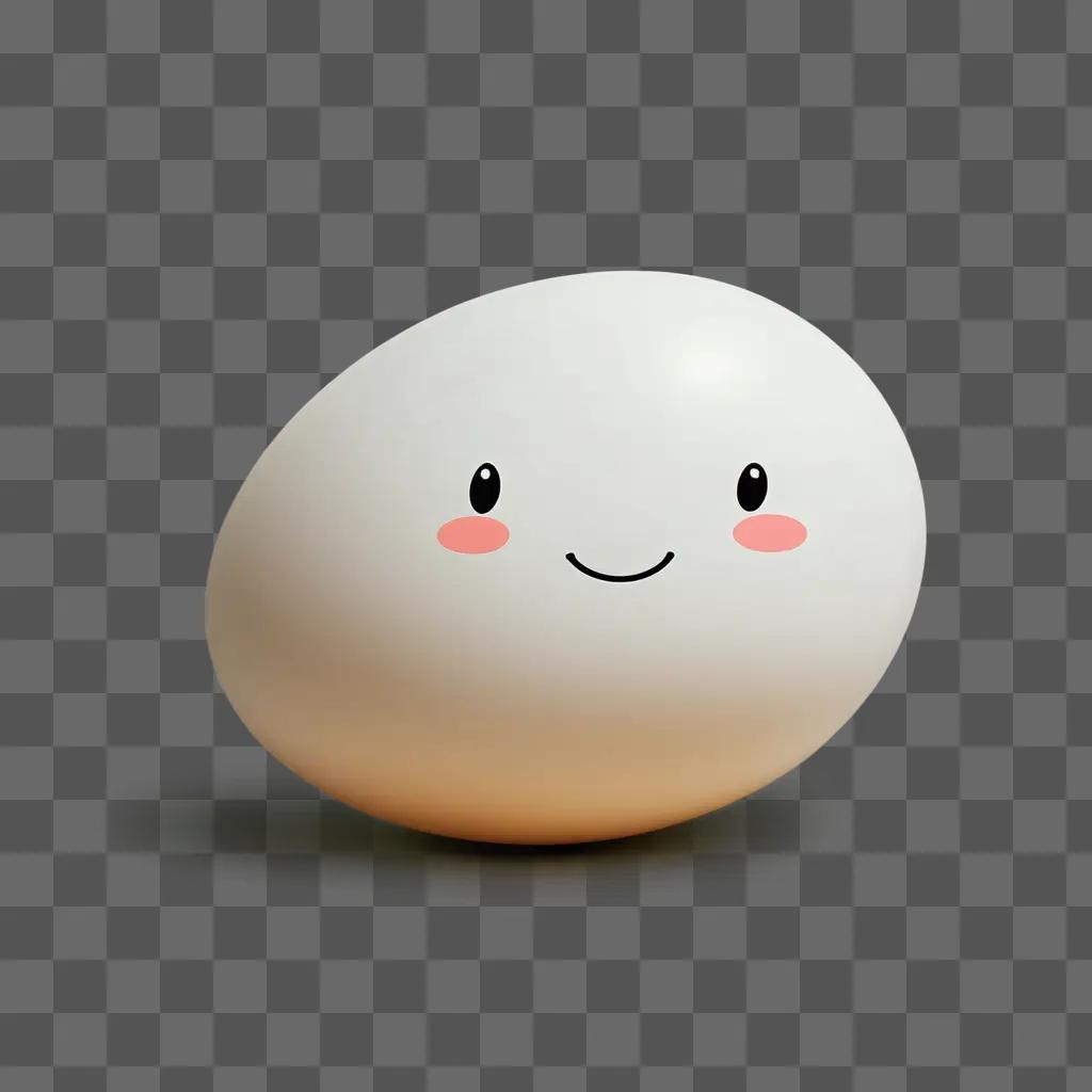 white egg with a smiling face drawn on it