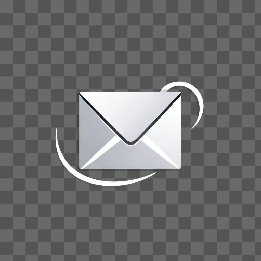 white email icon against a gray background