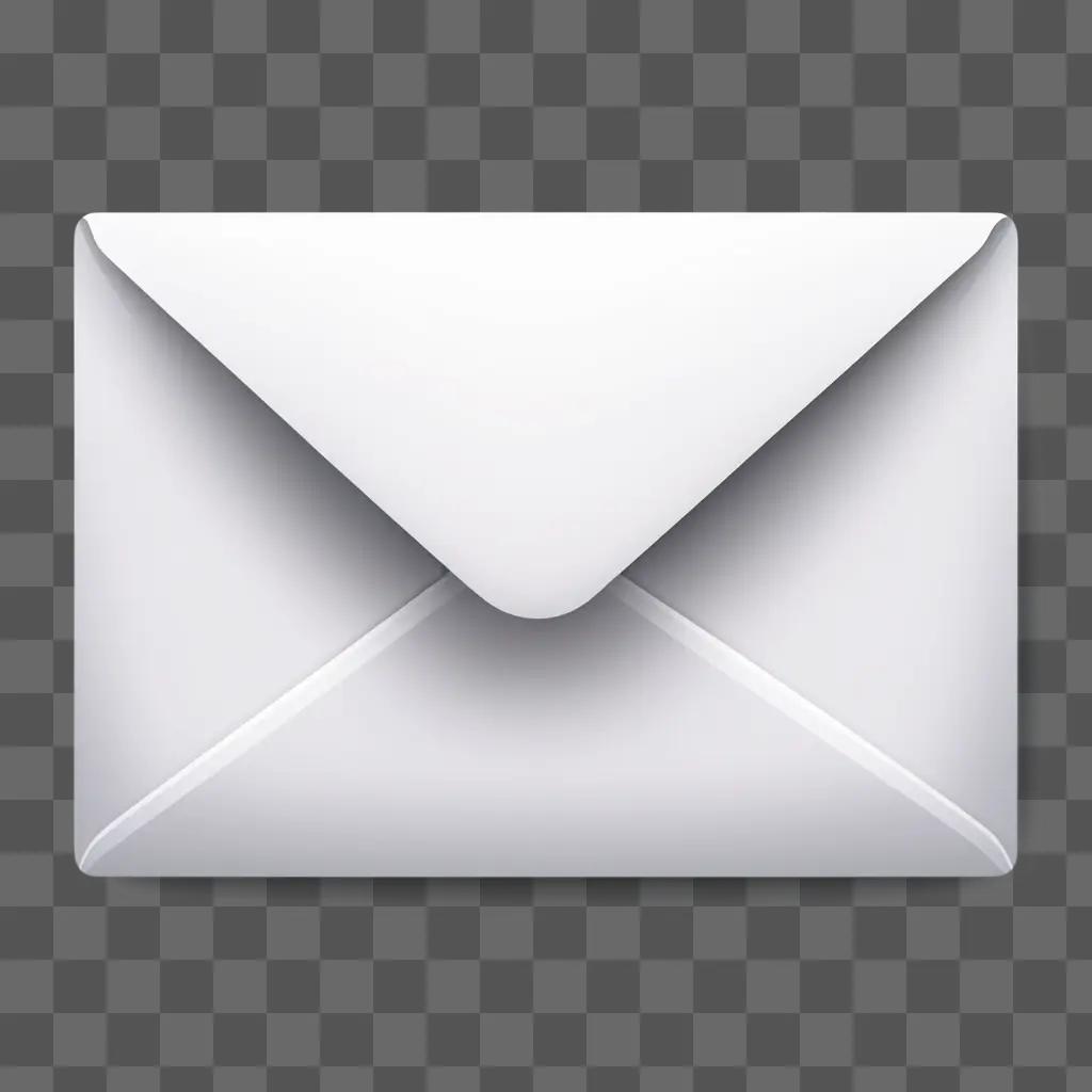 white email icon on a gray background