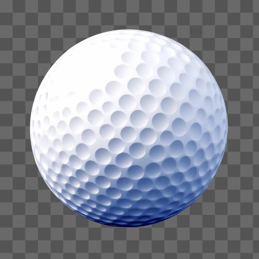 white golf ball with a blue rim