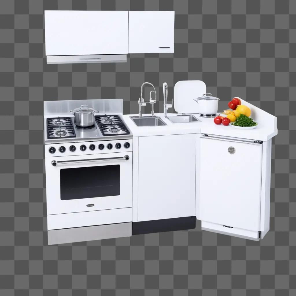 white kitchen with a stove, dishwasher, and sink