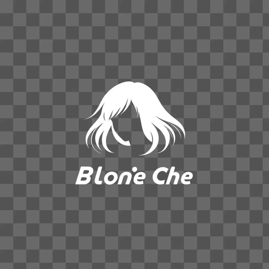 white logo with a blonde womans hair and the word Blonde in black