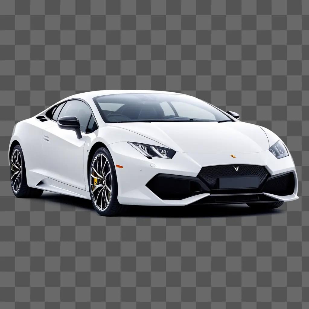 white luxury car on a grey background