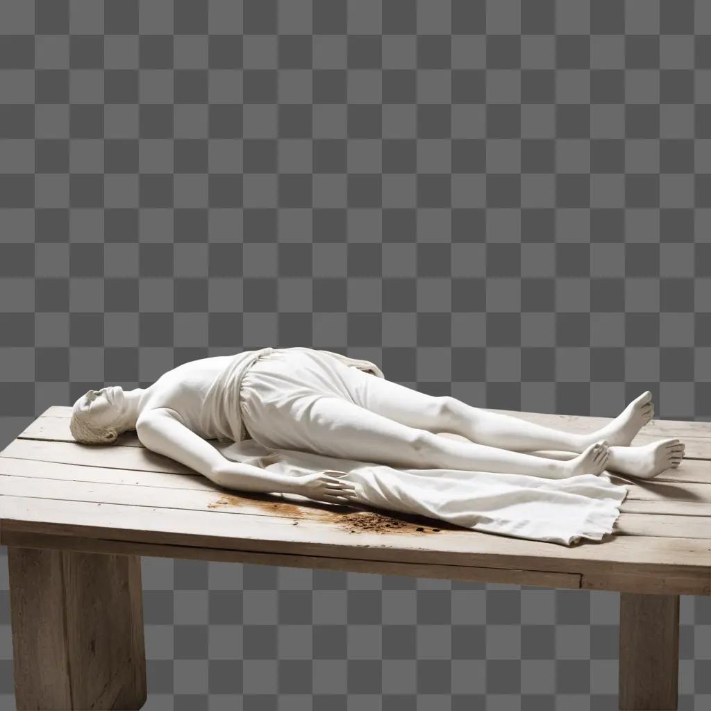 white mannequin on a wooden table