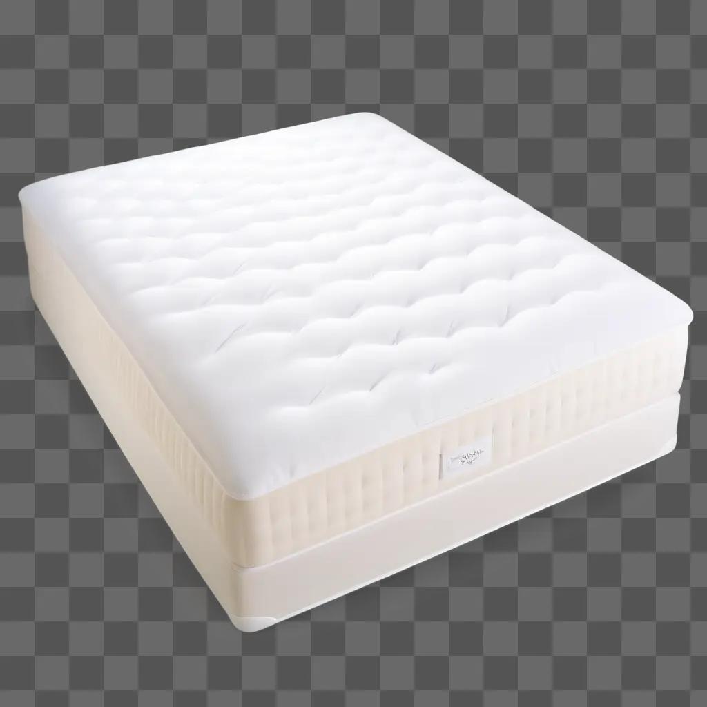 white mattress with foam filling on a white surface