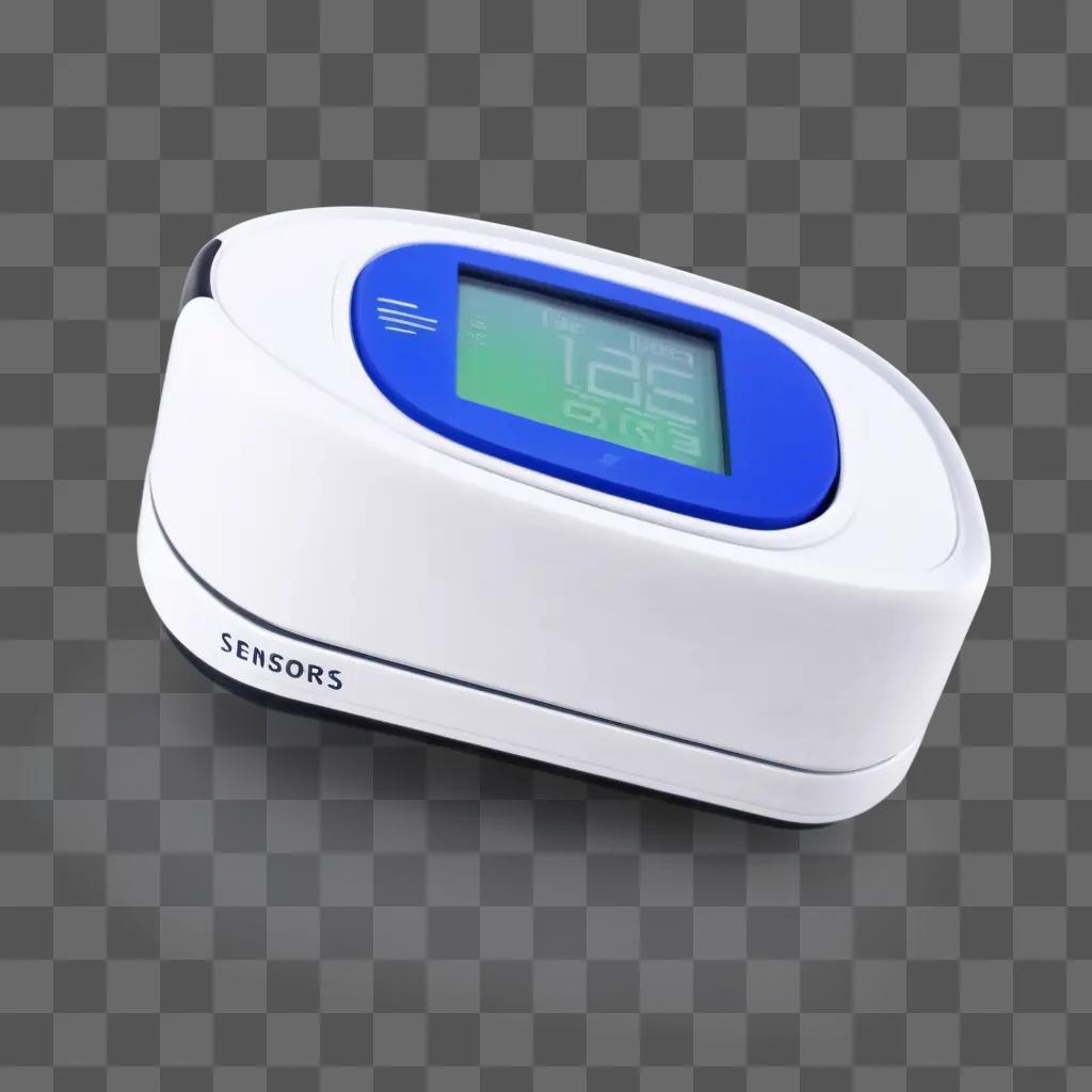 white medical device displays the time and temperature