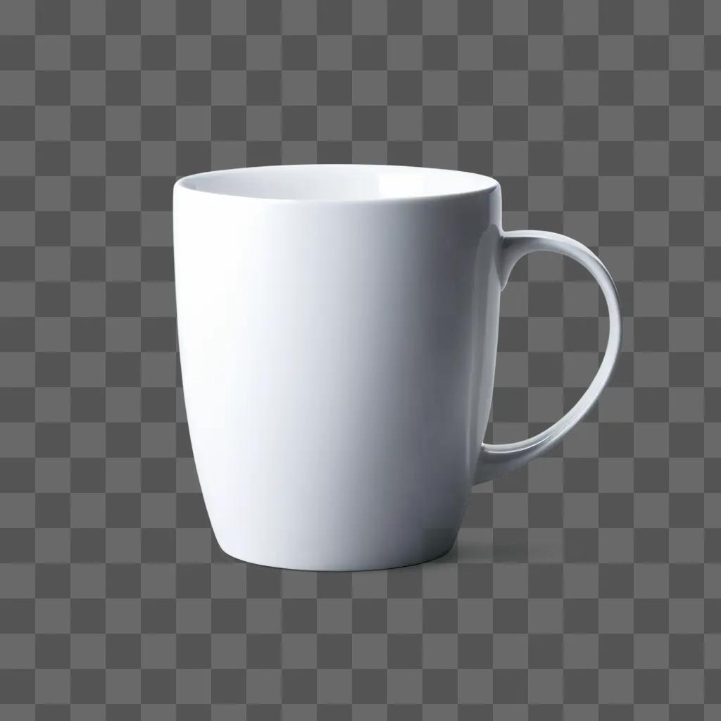 white mug with a handle on the side