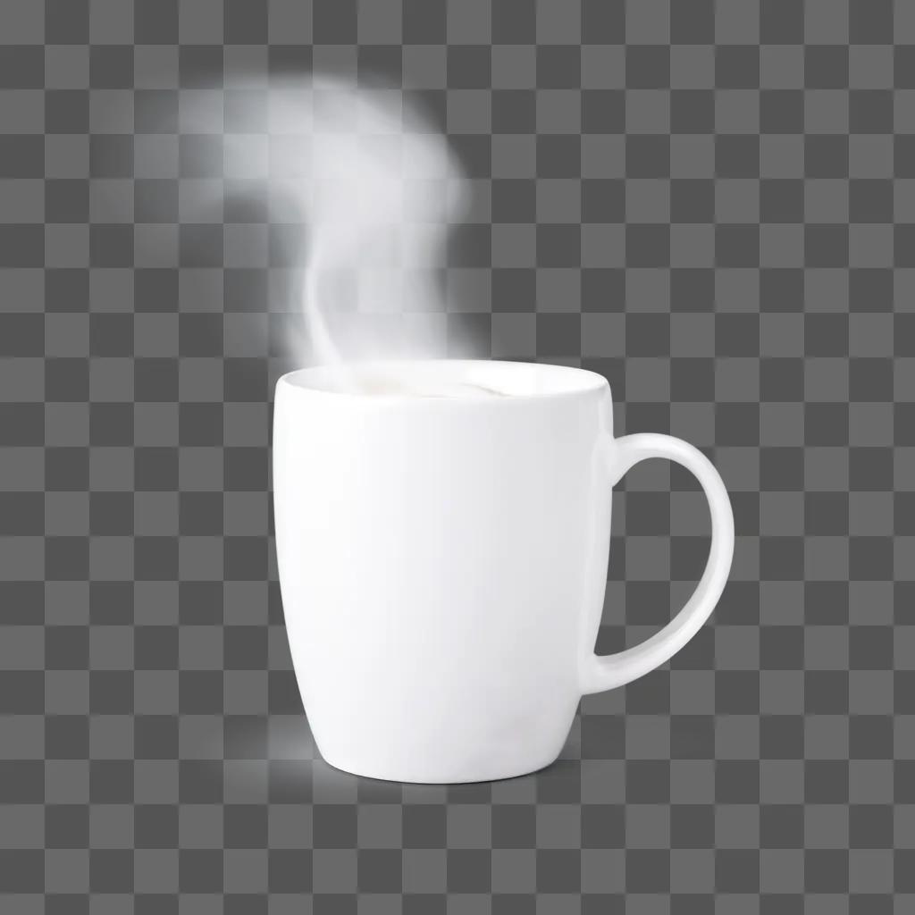 white mug with a white liquid in it