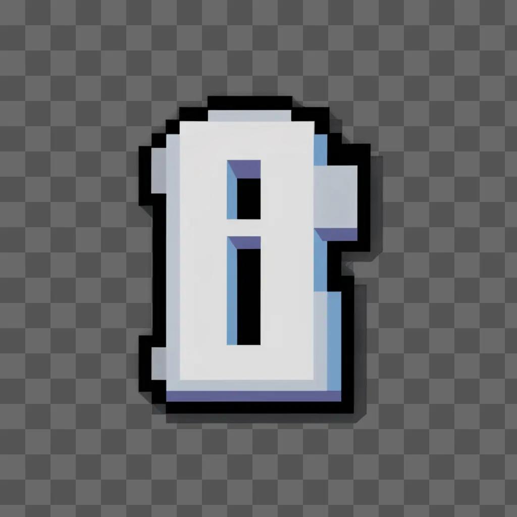 white number 1 appears in a pixelated style