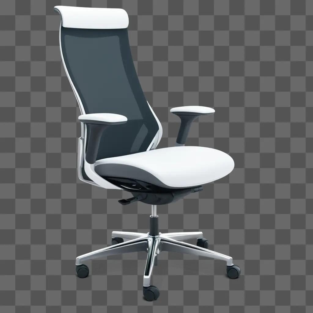 white office chair on a grey backdrop