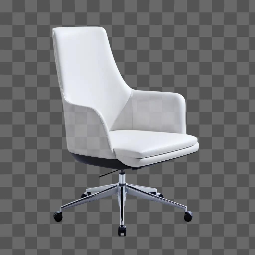 white office chair with a black base