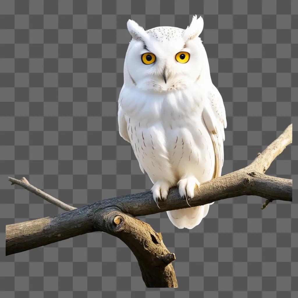 white owl trusts the light on its face