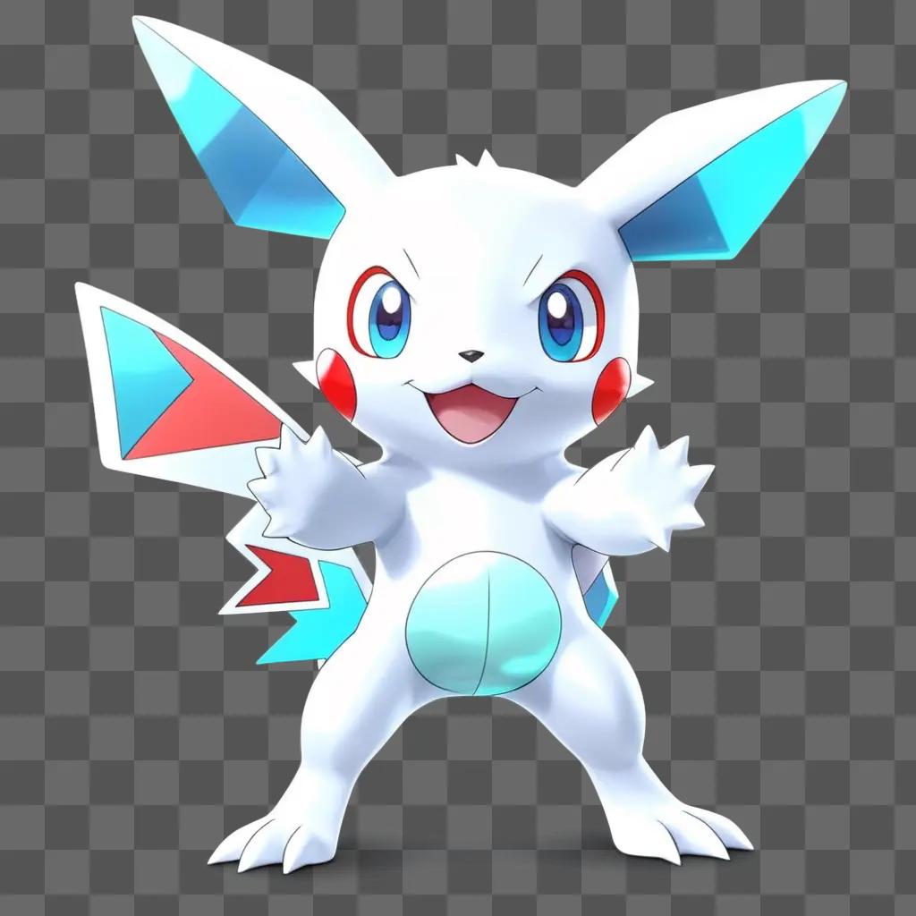 white pokemon is smiling in a transparent background