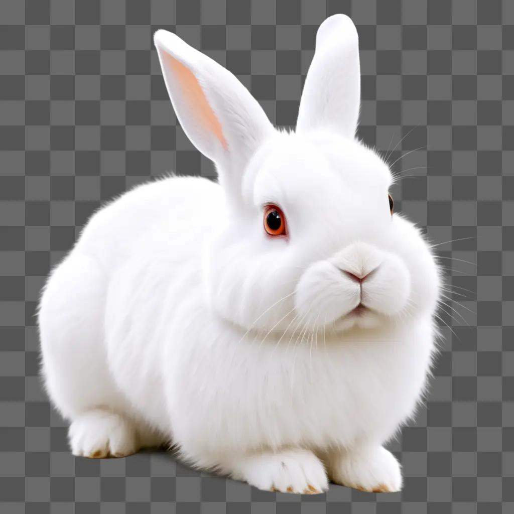美しい絵の白ウサギ