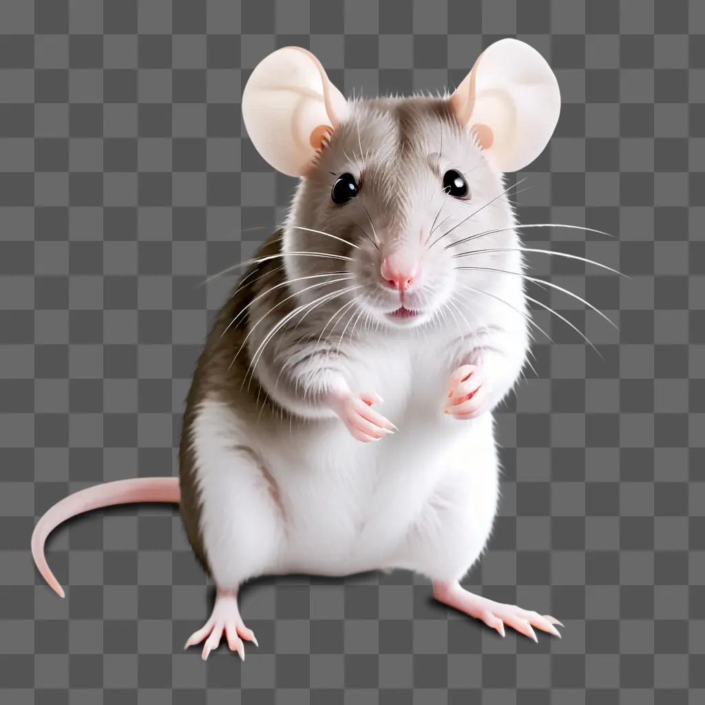 white rat with a transparent background