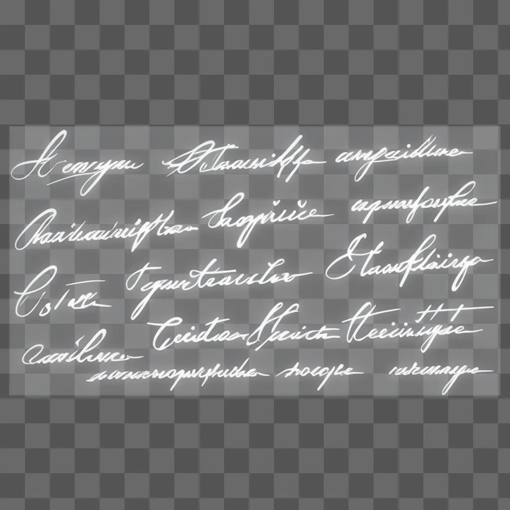 white sheet with transparent handwriting