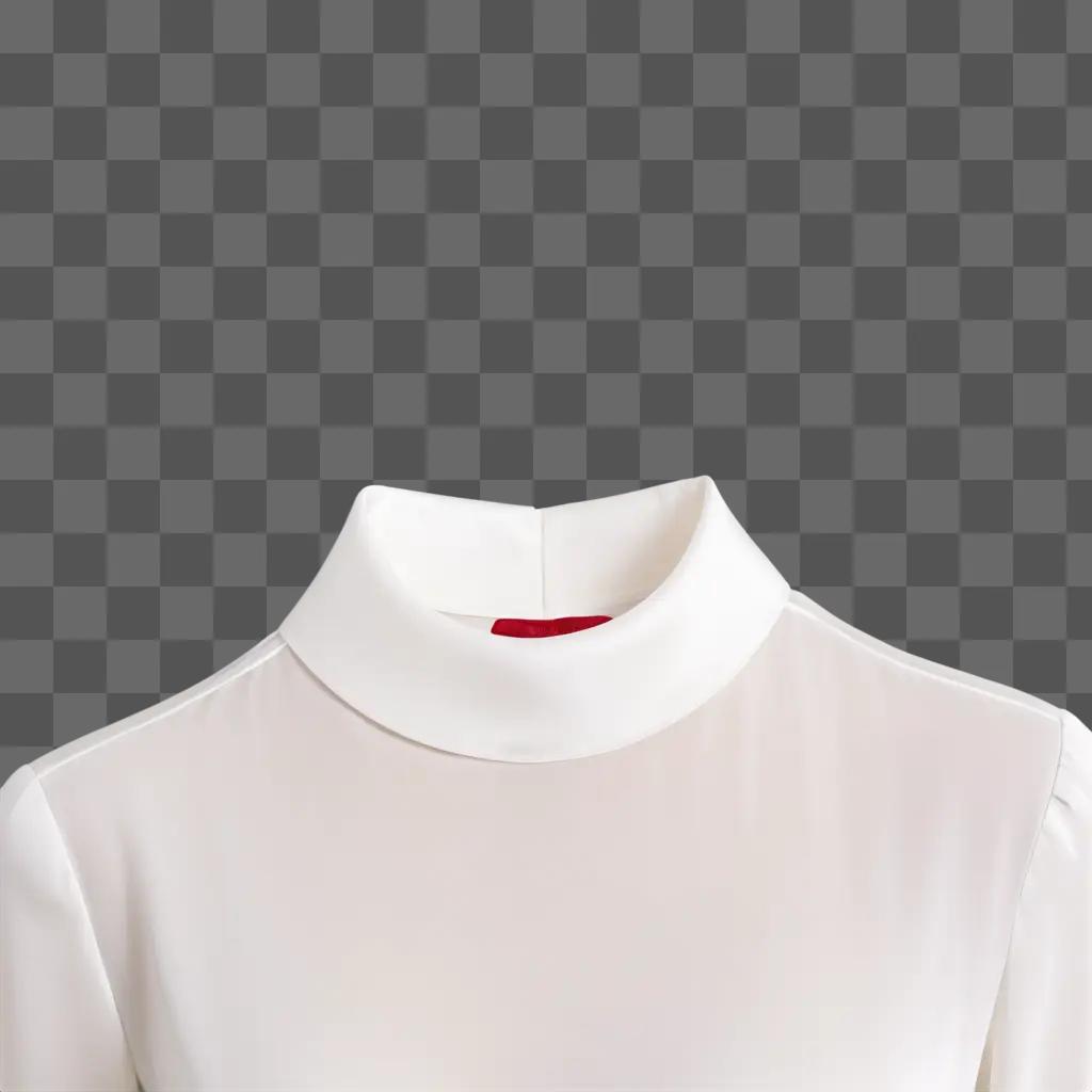 white shirt with lipstick stain on the neckline