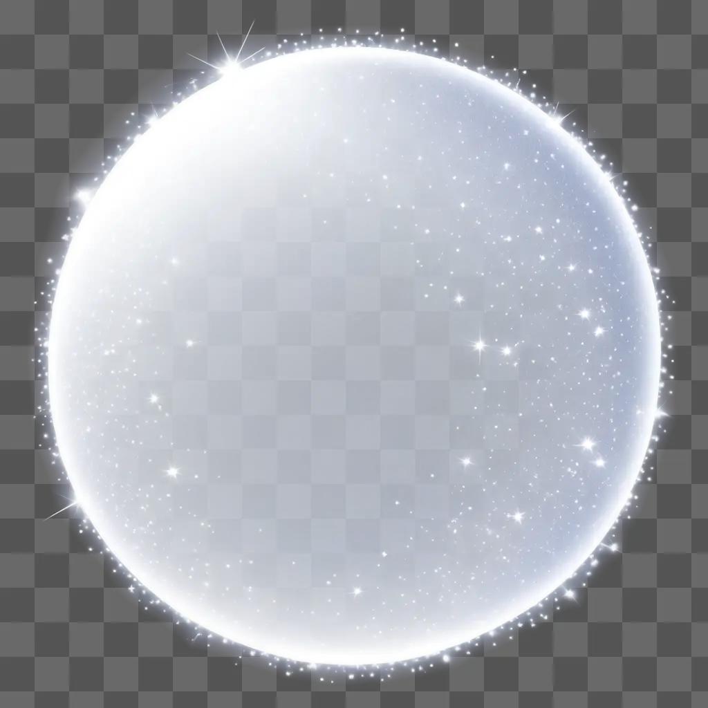 white sphere with sparkle