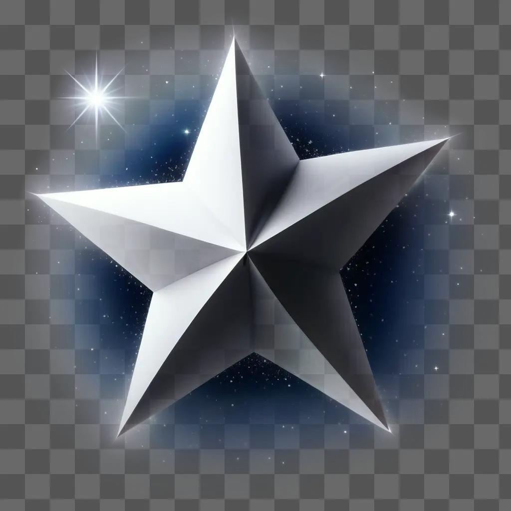 white star twinkles in the sky