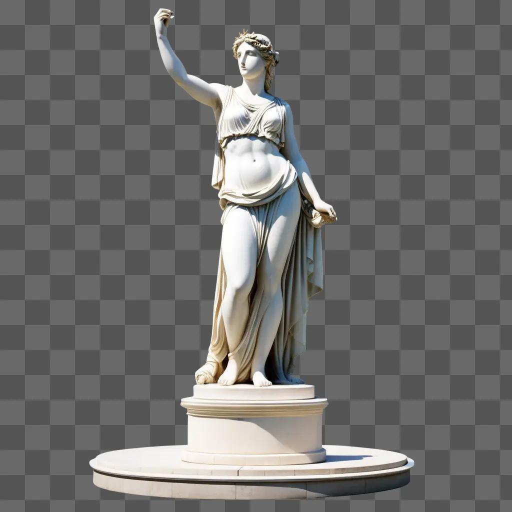 white statue with a white pedestal