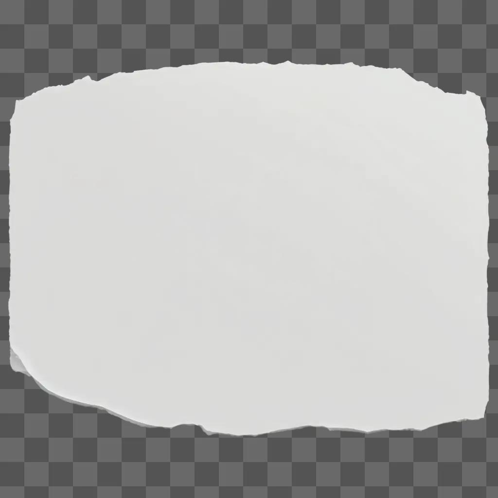 white transparent blank image with a white paper tear