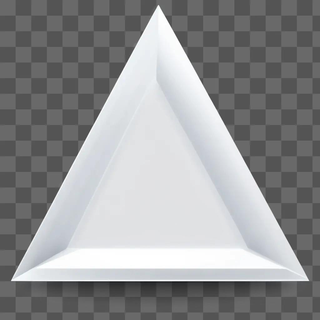 white triangle on a white background