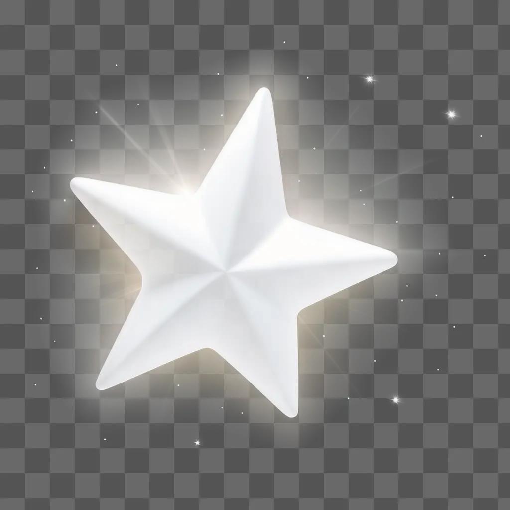 white twinkling star against a soft background